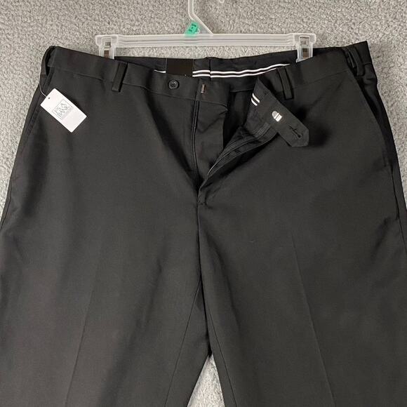 Jos A Bank Traveler Performance Tailored Fit Trouser Pants Men's 40x32 Black New - Picture 2 of 11